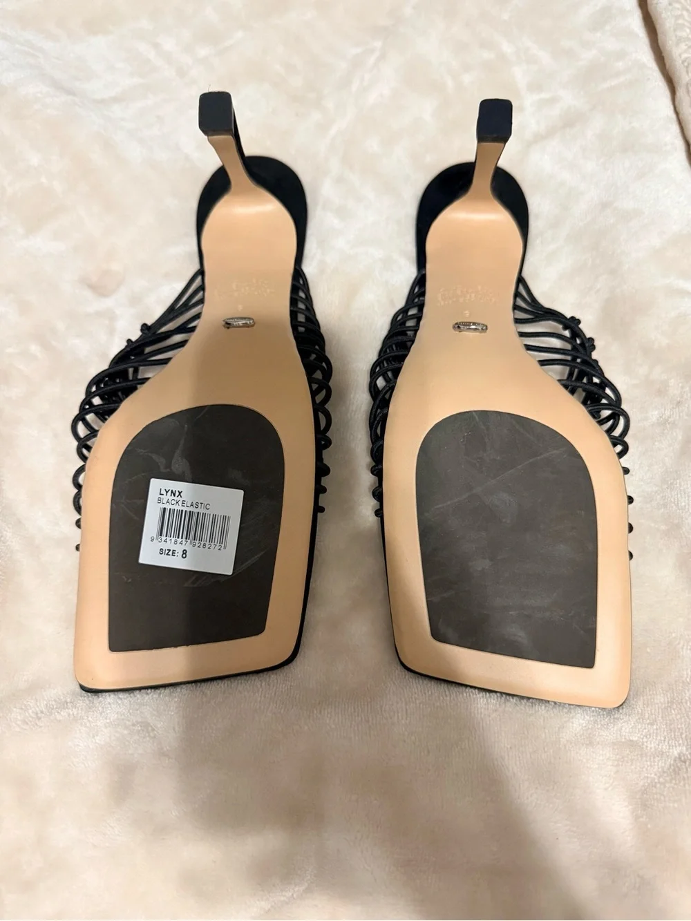 Tony Bianco Strappy Square Toe Lynx Mule sz 8 NEW